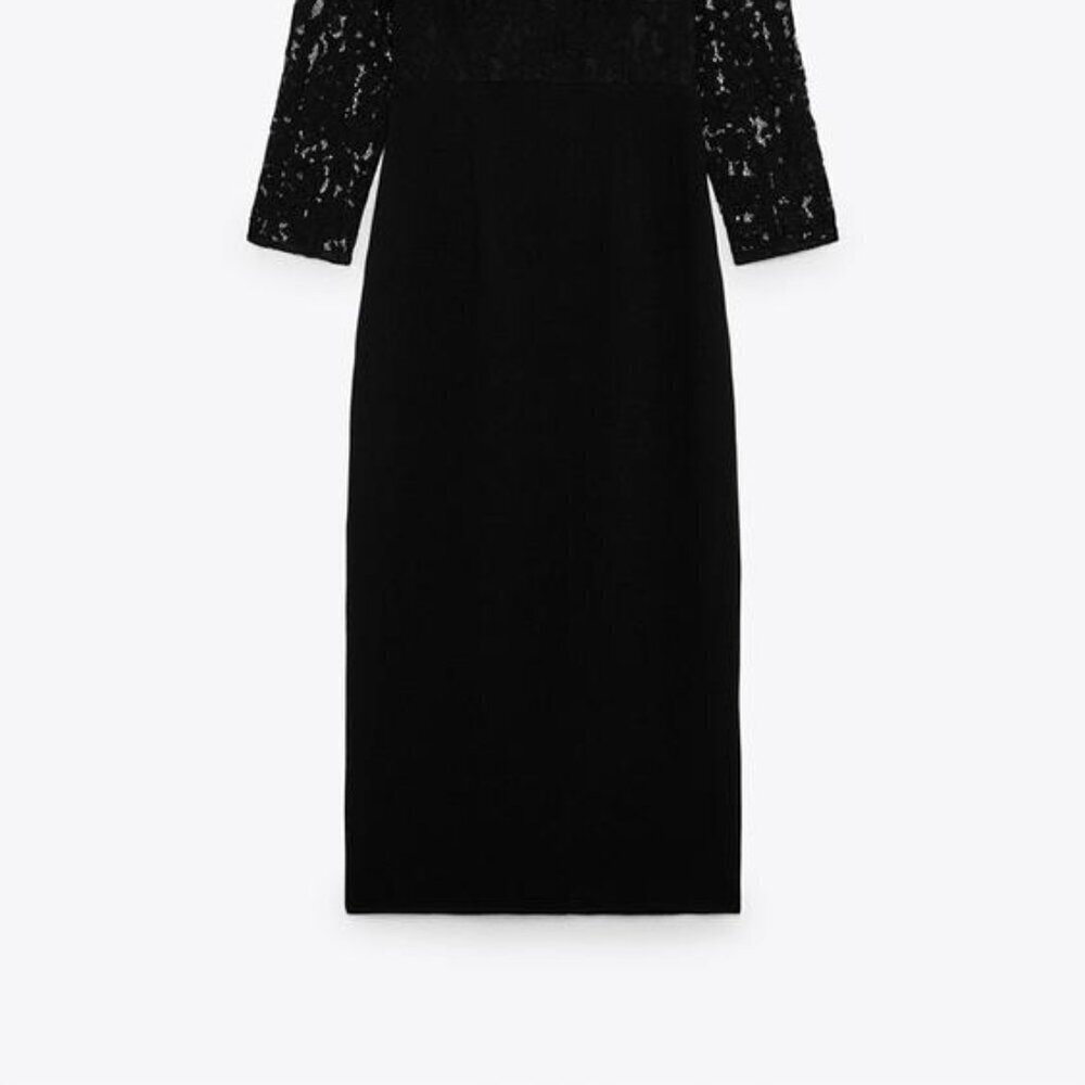 ZARA LACE COMBINED DRESS SIZE S 8351 246 800